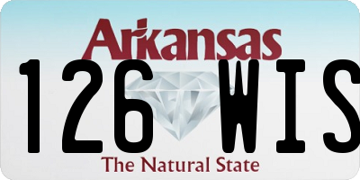 AR license plate 126WIS