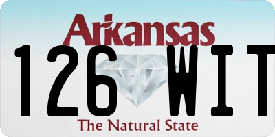AR license plate 126WIT