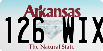 AR license plate 126WIX