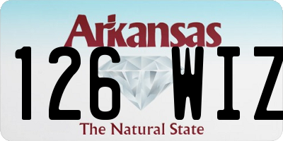 AR license plate 126WIZ