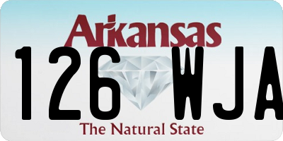 AR license plate 126WJA