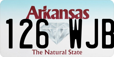 AR license plate 126WJB