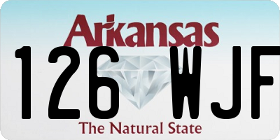 AR license plate 126WJF
