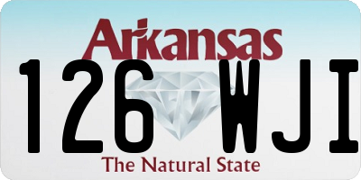 AR license plate 126WJI
