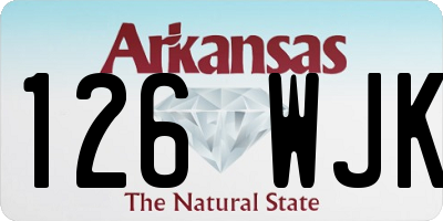AR license plate 126WJK