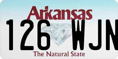 AR license plate 126WJN