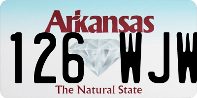 AR license plate 126WJW