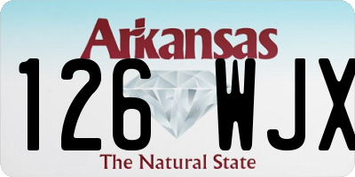 AR license plate 126WJX