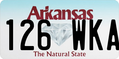 AR license plate 126WKA