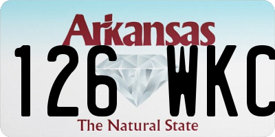 AR license plate 126WKC