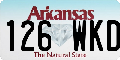 AR license plate 126WKD