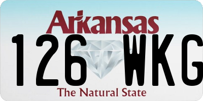 AR license plate 126WKG