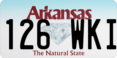 AR license plate 126WKI