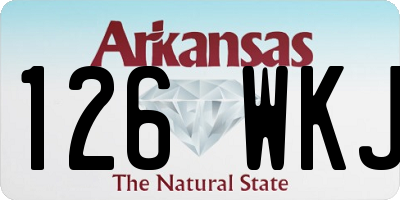 AR license plate 126WKJ