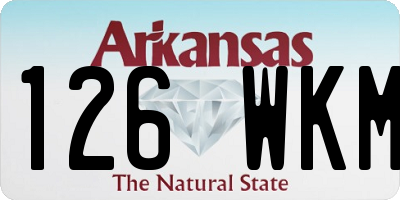 AR license plate 126WKM