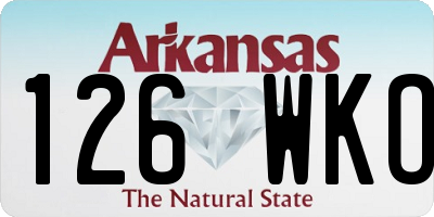 AR license plate 126WKO