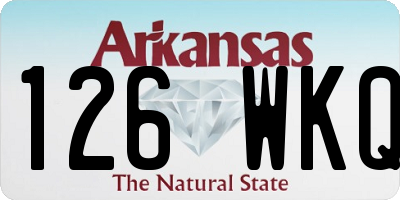 AR license plate 126WKQ