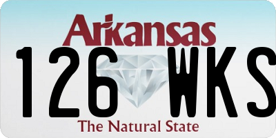 AR license plate 126WKS