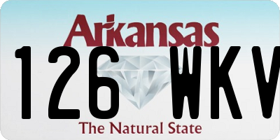 AR license plate 126WKV