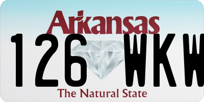AR license plate 126WKW
