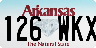 AR license plate 126WKX