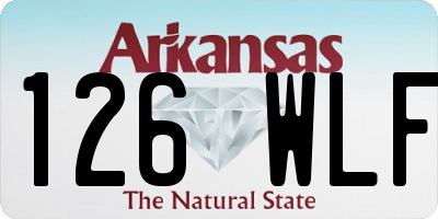 AR license plate 126WLF
