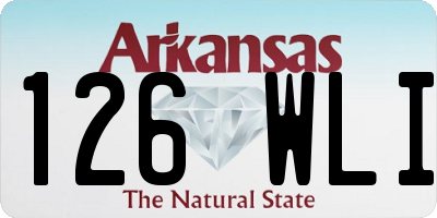 AR license plate 126WLI