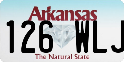 AR license plate 126WLJ