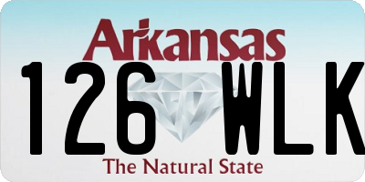 AR license plate 126WLK