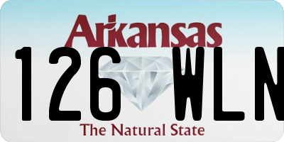 AR license plate 126WLN