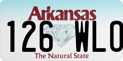 AR license plate 126WLO