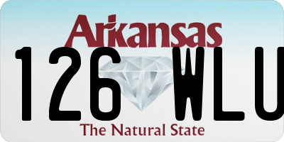 AR license plate 126WLU