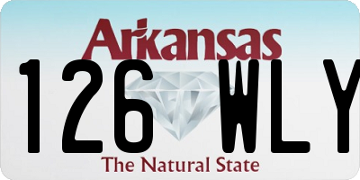 AR license plate 126WLY