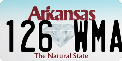 AR license plate 126WMA