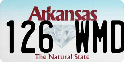 AR license plate 126WMD
