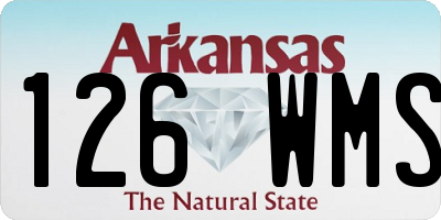AR license plate 126WMS