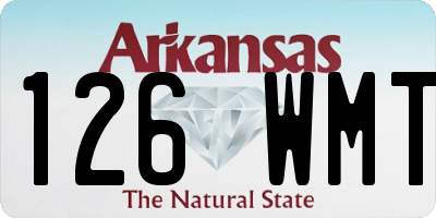 AR license plate 126WMT