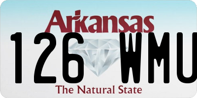 AR license plate 126WMU