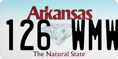 AR license plate 126WMW