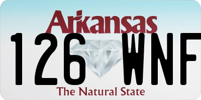 AR license plate 126WNF