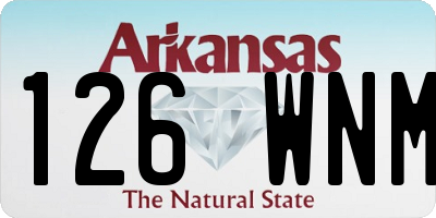 AR license plate 126WNM