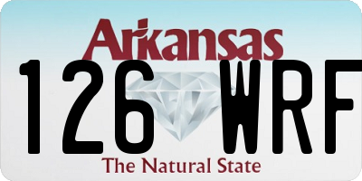 AR license plate 126WRF