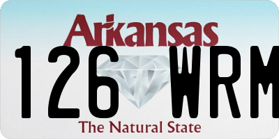 AR license plate 126WRM