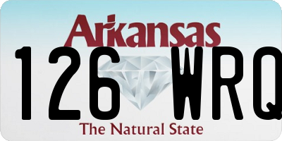 AR license plate 126WRQ