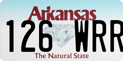 AR license plate 126WRR