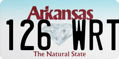 AR license plate 126WRT