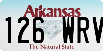 AR license plate 126WRV