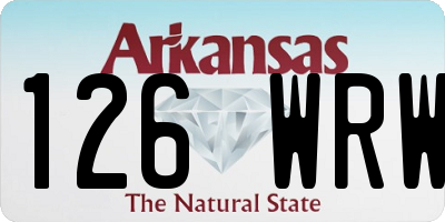 AR license plate 126WRW