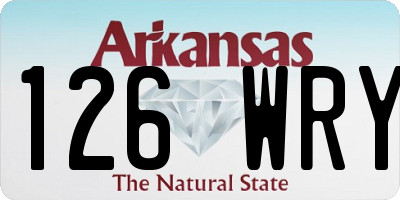 AR license plate 126WRY
