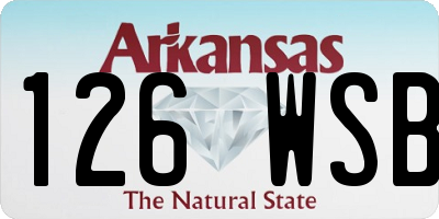 AR license plate 126WSB